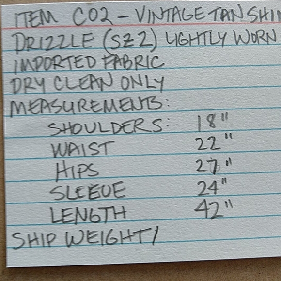 Vintage  Tan Shimmer Trenchcoat ( C02) - Picture 7 of 7